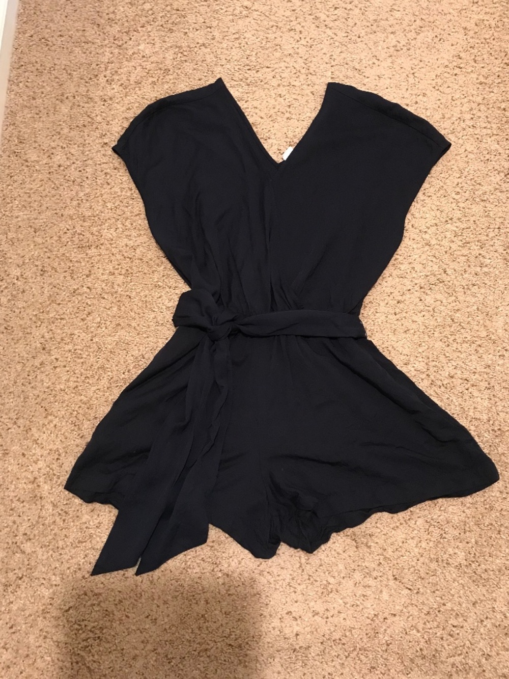 Navy blue shorts romper
